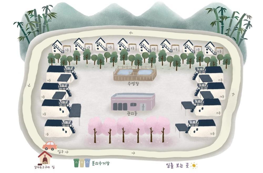 Namhae Siseon Glamping Pension Exterior foto